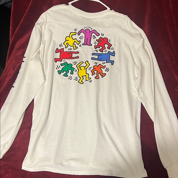 Men's White Long Sleeve Graphic Tee - Picture 2 of 2